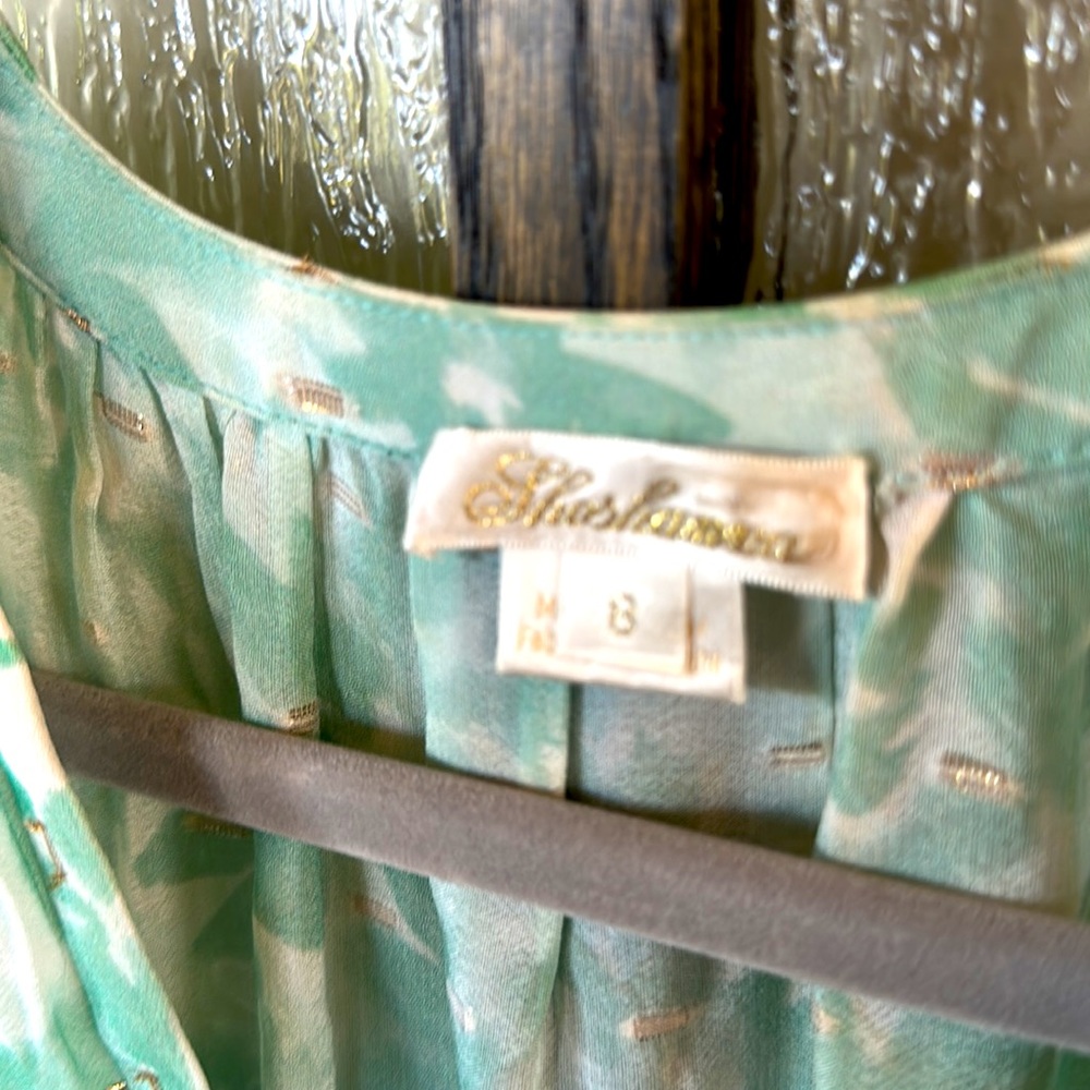 Shoshanna Selene dress in size 6 in a light green and white floral. - Picture 9 of 16